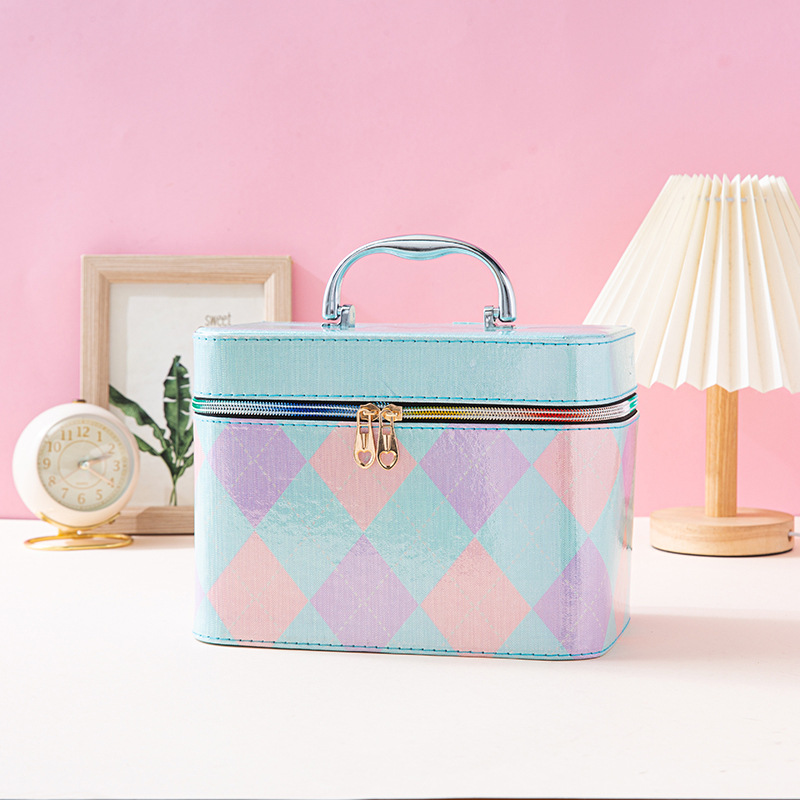 Pu Portable Cosmetic Bag Portable Cosmetic Case Large Capacity Storage Bag Skin Care Cosmetics Storage Bag Storage Box