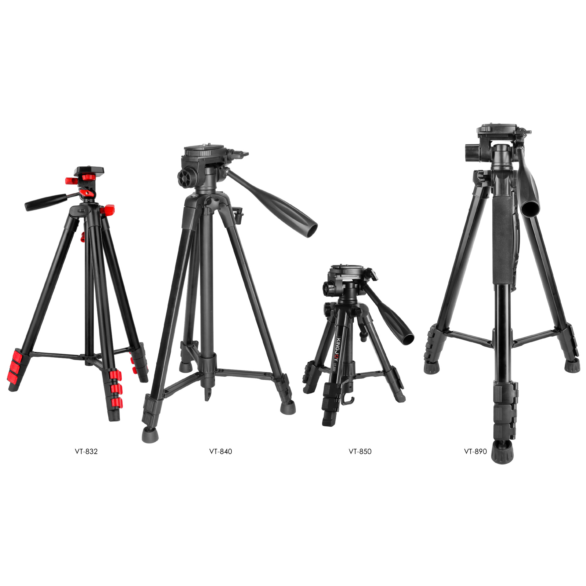 劲捷vt-832/840/850/890 直播三角架 补光灯手机支架 相机三脚架