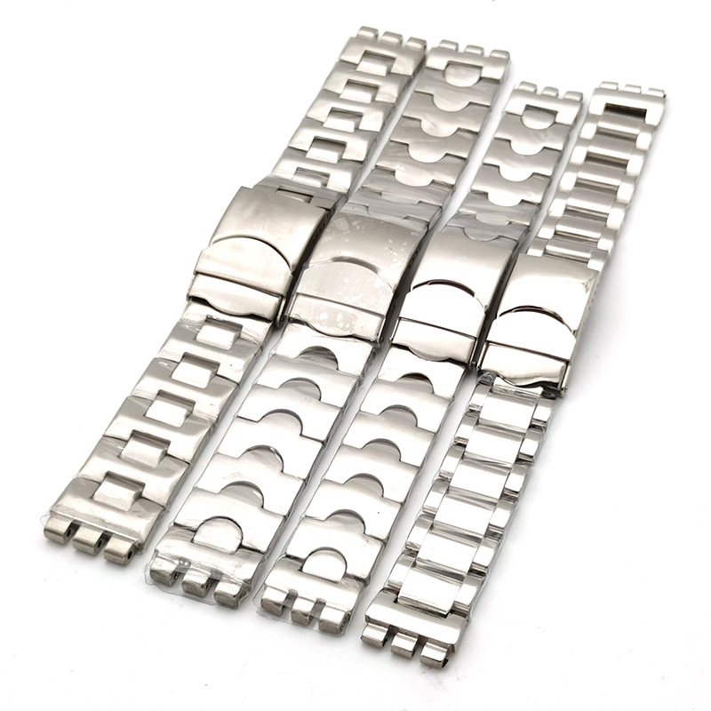三叉凹凸接口 17 19mm 适用于斯沃琪系列swatch 不锈钢手表表带