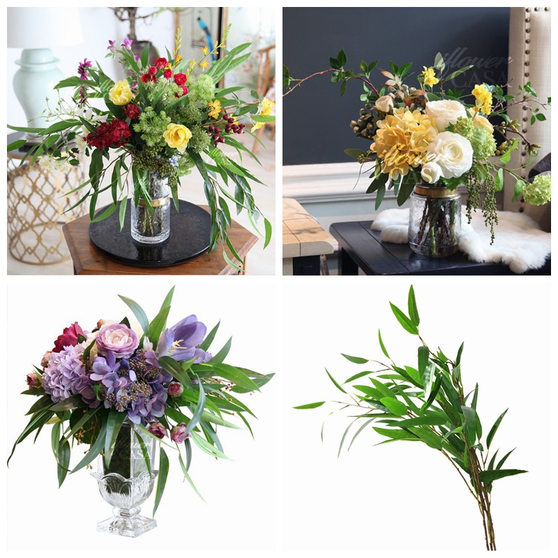 北欧风仿真桉树叶圆叶桉尤加利仿真绿植花艺配材客厅插花垂叶