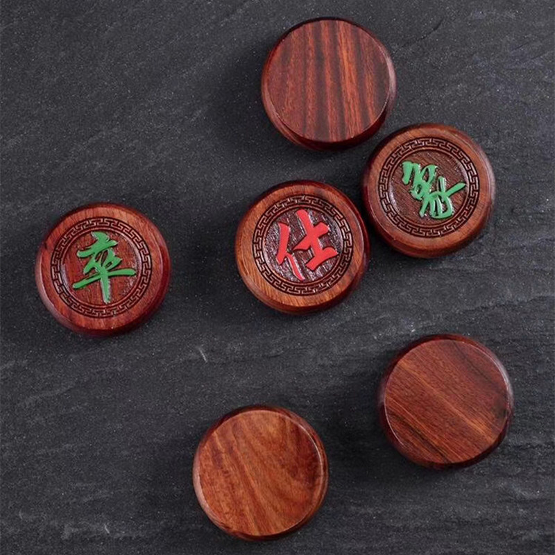 缅甸花梨木中国象棋便携式可折叠棋盘儿童成人木象棋子桌面棋