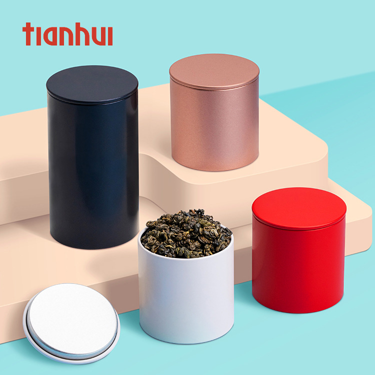 天汇茶叶包装铁罐马口铁茶叶罐圆铁罐磨砂铁罐绿茶小青柑包装罐