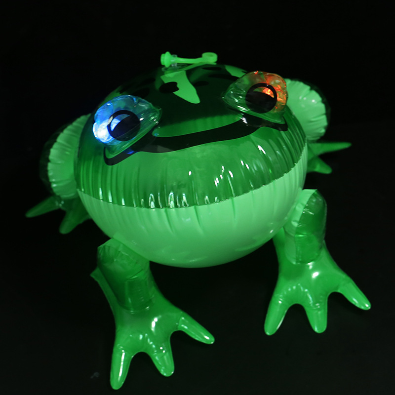 PVC Inflatable Eyes Glowing Frog Inflatable Toy Glowing Big Frog Inflatable Spotted Frog Factory Direct Sales