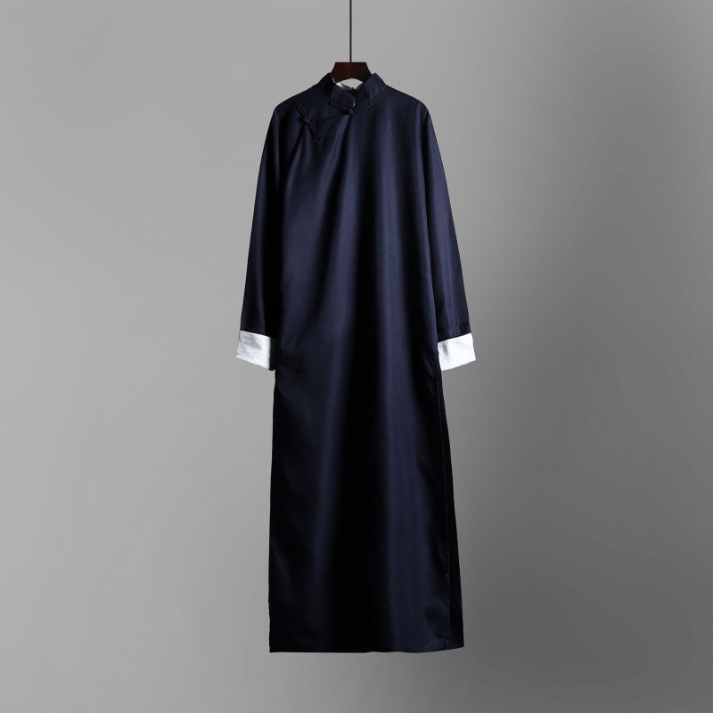 上海滩服装八十年代怀旧民国长衫许文强套装相声大褂搞笑道具服装