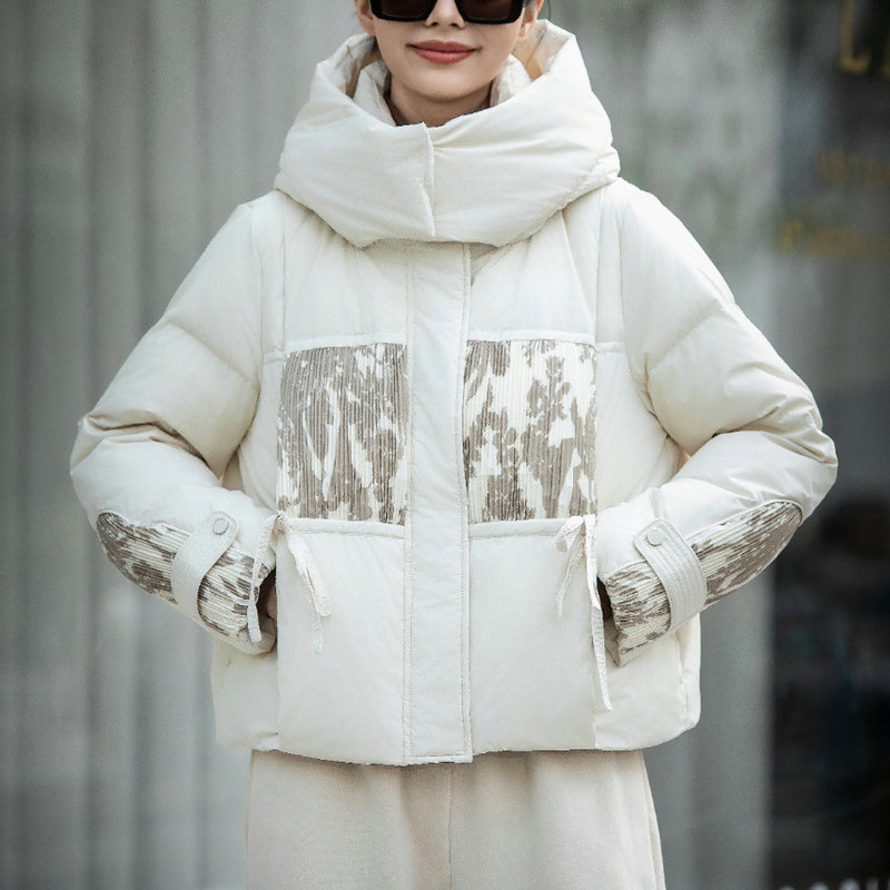 羽绒服女装外套冬反季羽绒服短款韩版工装嘉兴平湖羽绒服工厂批发