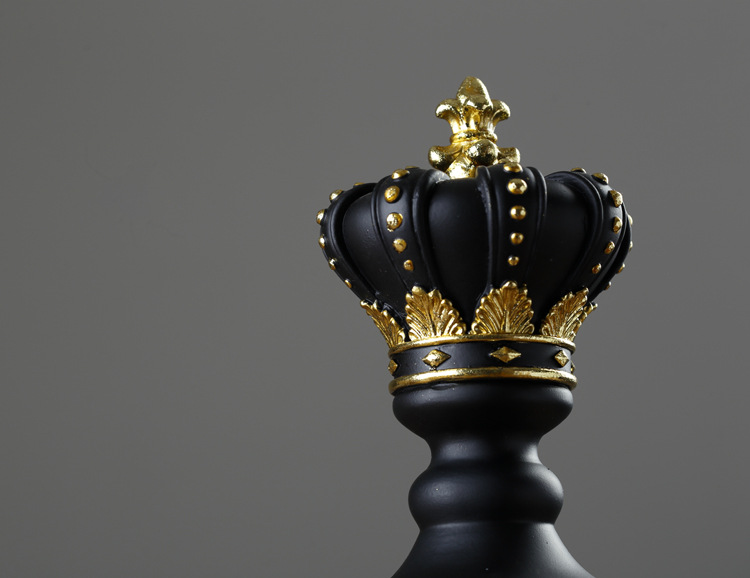 国际象棋树脂摆件电视柜酒柜橱窗学院装饰品国王王后战马棋子摆设
