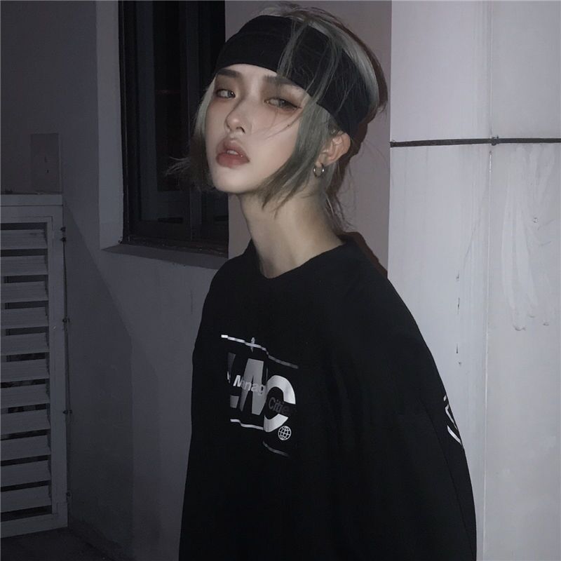 日韩暗黑酷冷痞帅黑色头巾嘻哈街头原宿朋克中性风ins发带男女潮