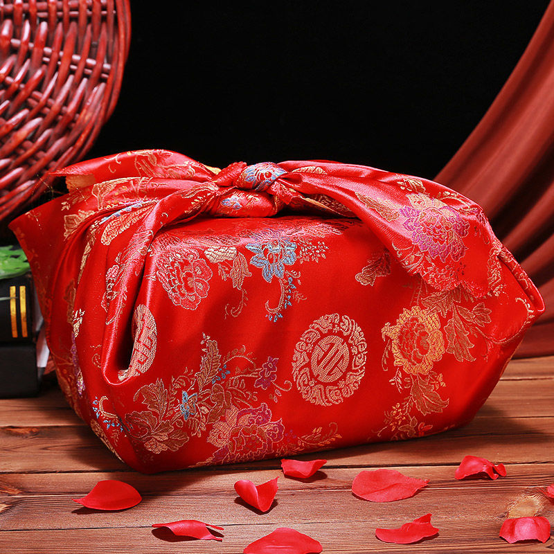 包袱皮红包袱结婚用的盆布喜包裹红布单大号儿新娘女陪嫁妆用品厂