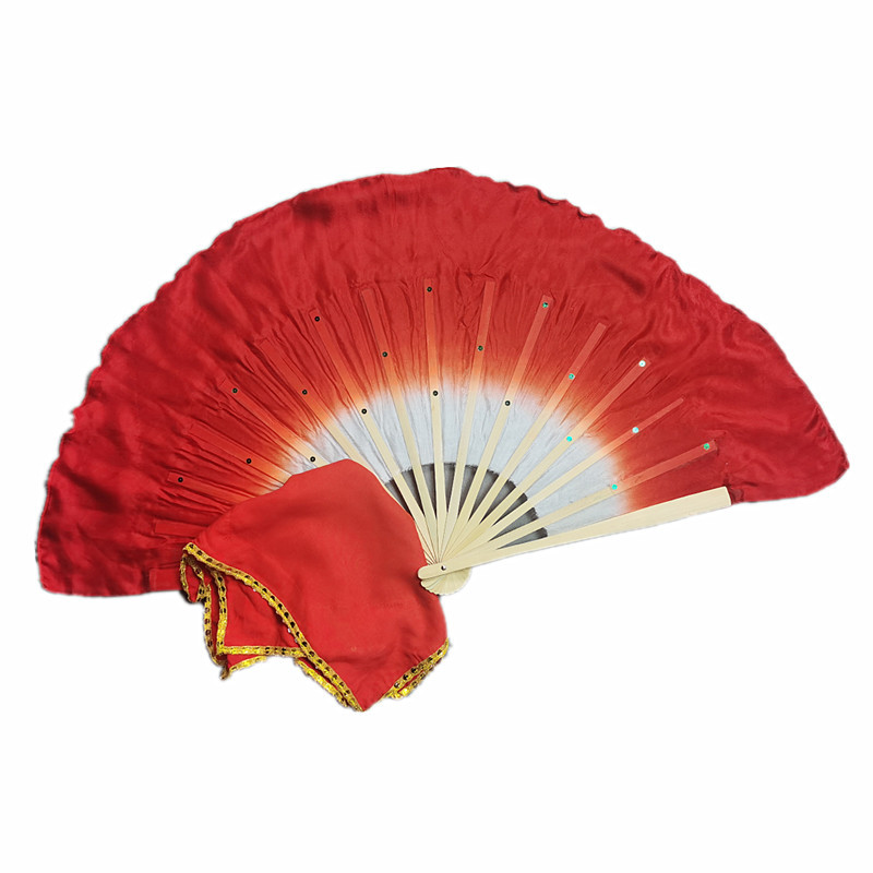 八寸真丝双面舞蹈扇安徽花鼓灯云南花灯秧歌舞协考级跳舞扇子手绢