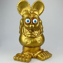 芬克老鼠手办Rat fink 33cm金色黑色收藏摆件模型潮玩手办