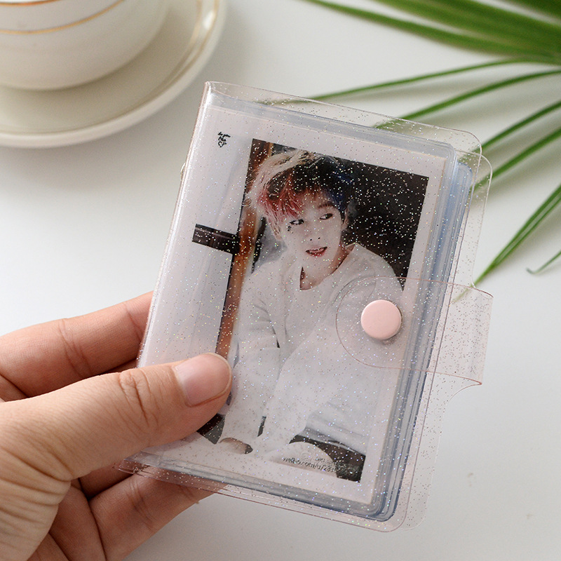 pvc金葱相册时尚炫彩透明卡册instax迷你拍立得相册便携名片卡包