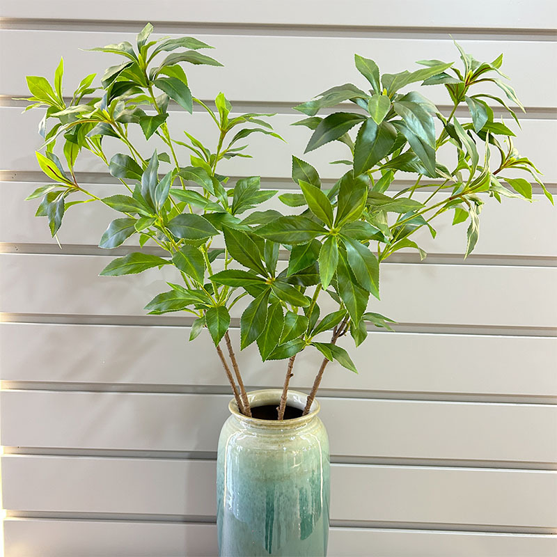 仿真树叶马醉木日本吊钟植物客厅餐桌摆放绿植3d打印绿叶假花批发