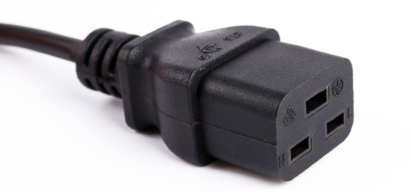 欧洲认证插头配iec 60320 c19母插用于服务器机房pdu插座电源线