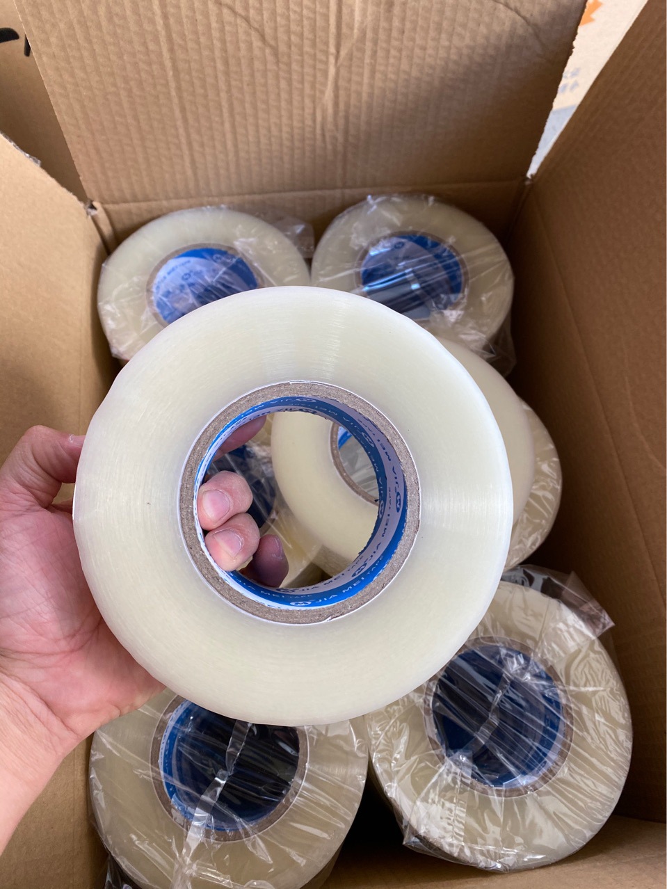 高粘透明白55*400型号封箱胶 透明胶带电商打包封箱胶带一箱起批