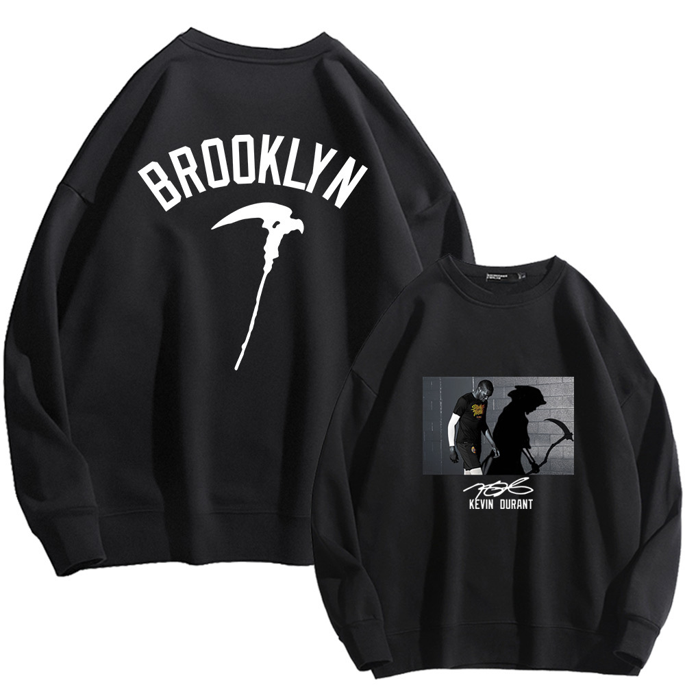 篮球运动死神杜兰特长袖t圆领卫衣秋冬男女同款宽松潮牌衣服
