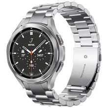 适用于三星Galaxy Watch5表带Watch5  pro 不锈钢实心弧口三珠钢
