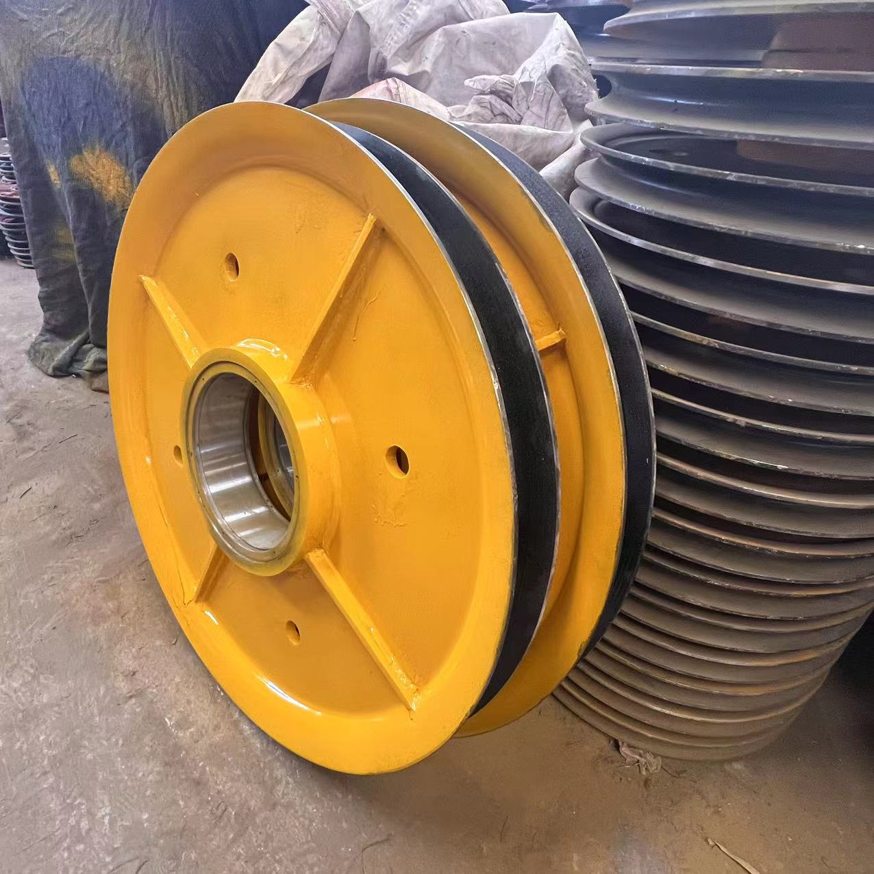 1260x360加筋热轧滑轮 抓斗滑轮 滑轮组 港机滑轮