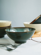 日式窑变陶瓷拉面碗大汤面碗家用牛肉面碗泡面碗水果沙拉碗斗笠碗