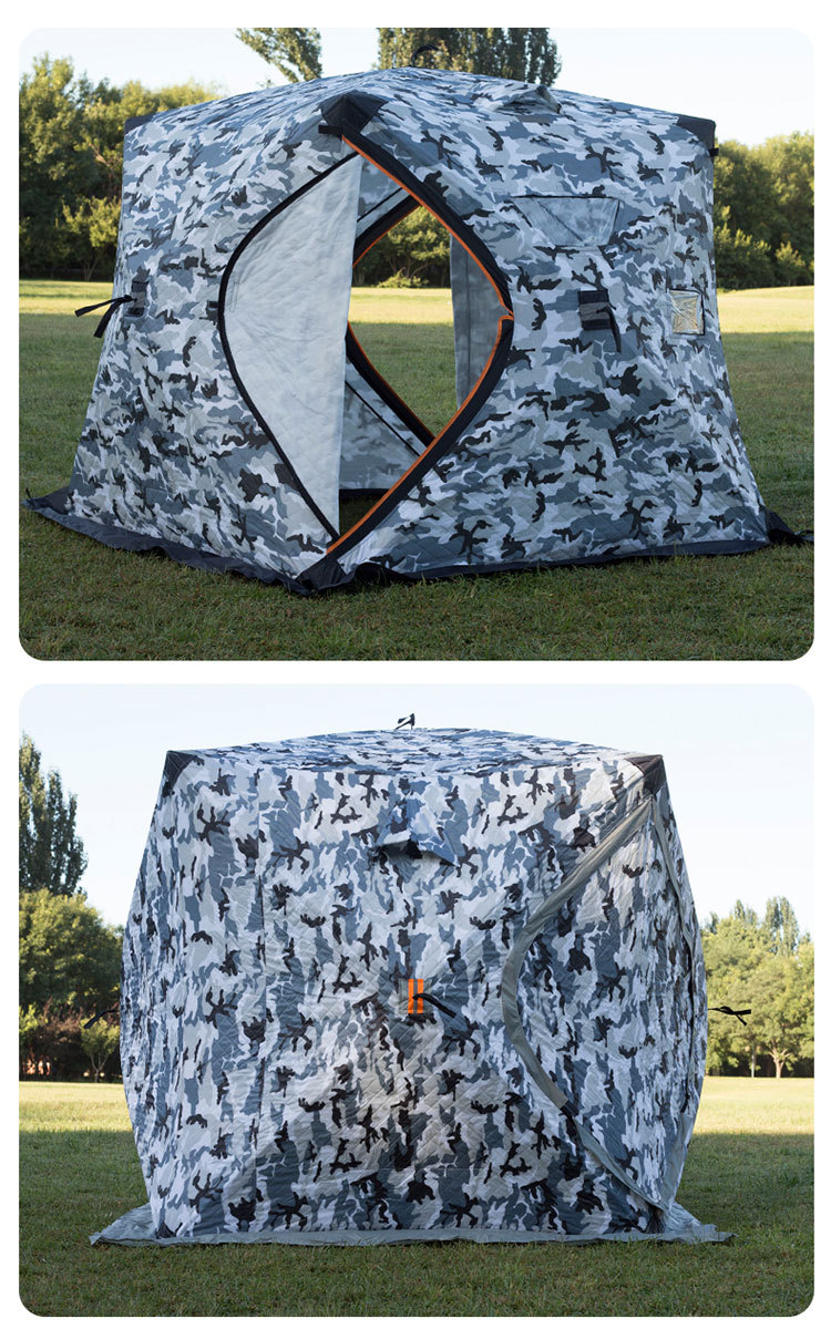 冰钓帐篷冬钓屋钓鱼帐篷保暖防寒防雪帐篷加厚加棉帐篷冬季野营屋