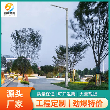 户外6米市电民族特色方形回纹路灯杆单臂道路广场亮化led路灯