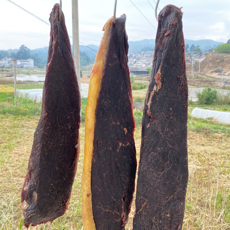 云南牛干巴特产风干腌制腊肉干肥瘦原味腾冲500g包邮炒菜黄牛肉