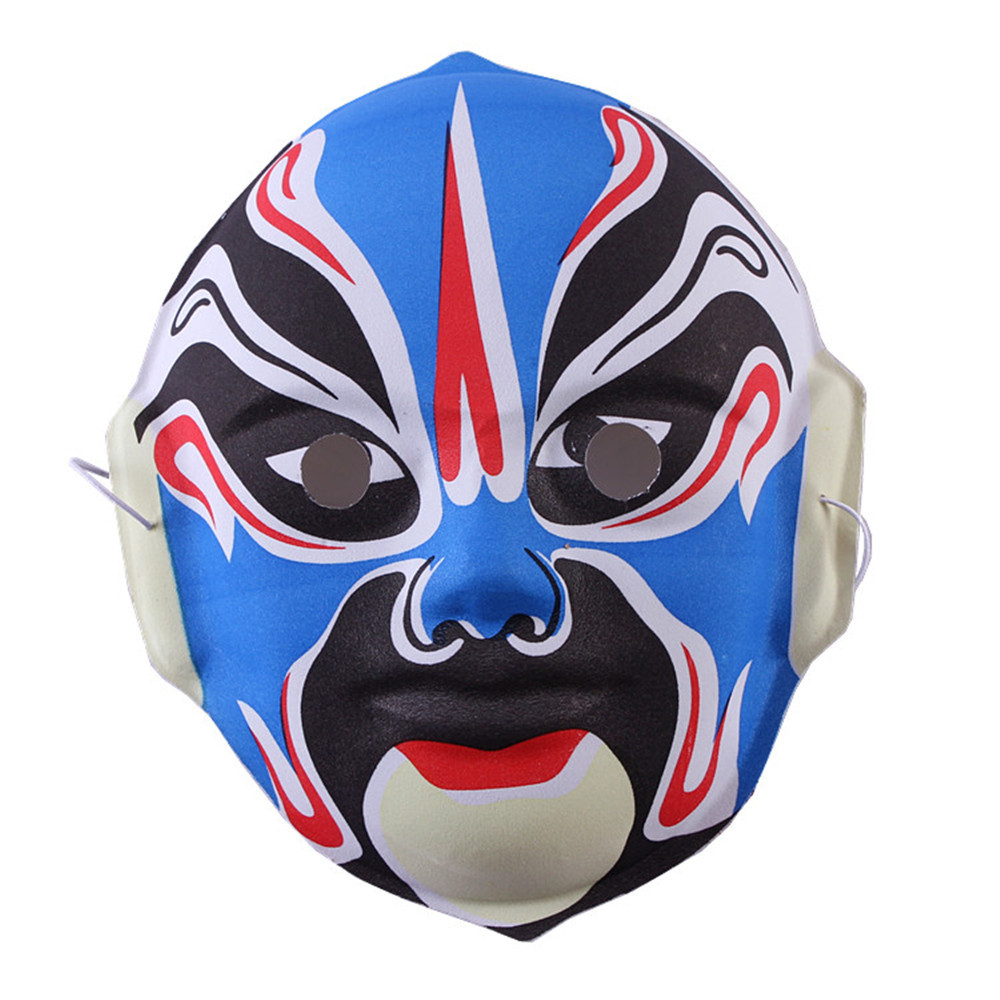 春节元旦表演道具舞会手绘中式京剧面具变脸儿童京剧脸谱面具装饰