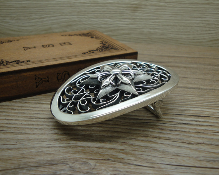 ch复刻高挡男士复古配饰纯银皮带扣头权志龙gd欧美泰银腰带扣平滑