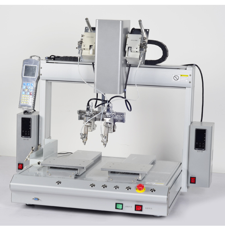 工厂司为全自动焊锡机pcb线路板焊接设备烙铁头旋转双工位送焊机-阿里