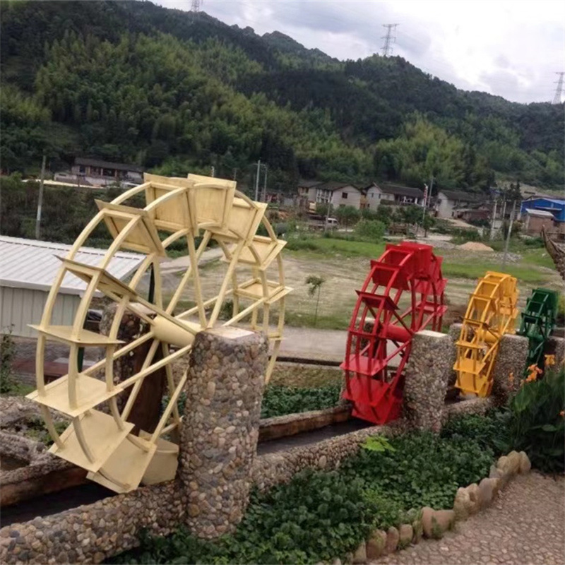 无穷大景观园林黄河灌溉脚踏引水水车 手工制作大型网红打卡景点