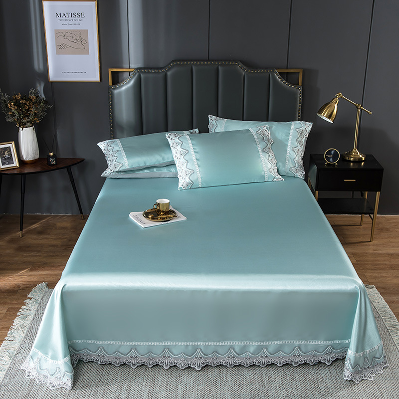 可水洗机洗床单冰丝席三件套折叠凉席1.8床家用夏季席子2.