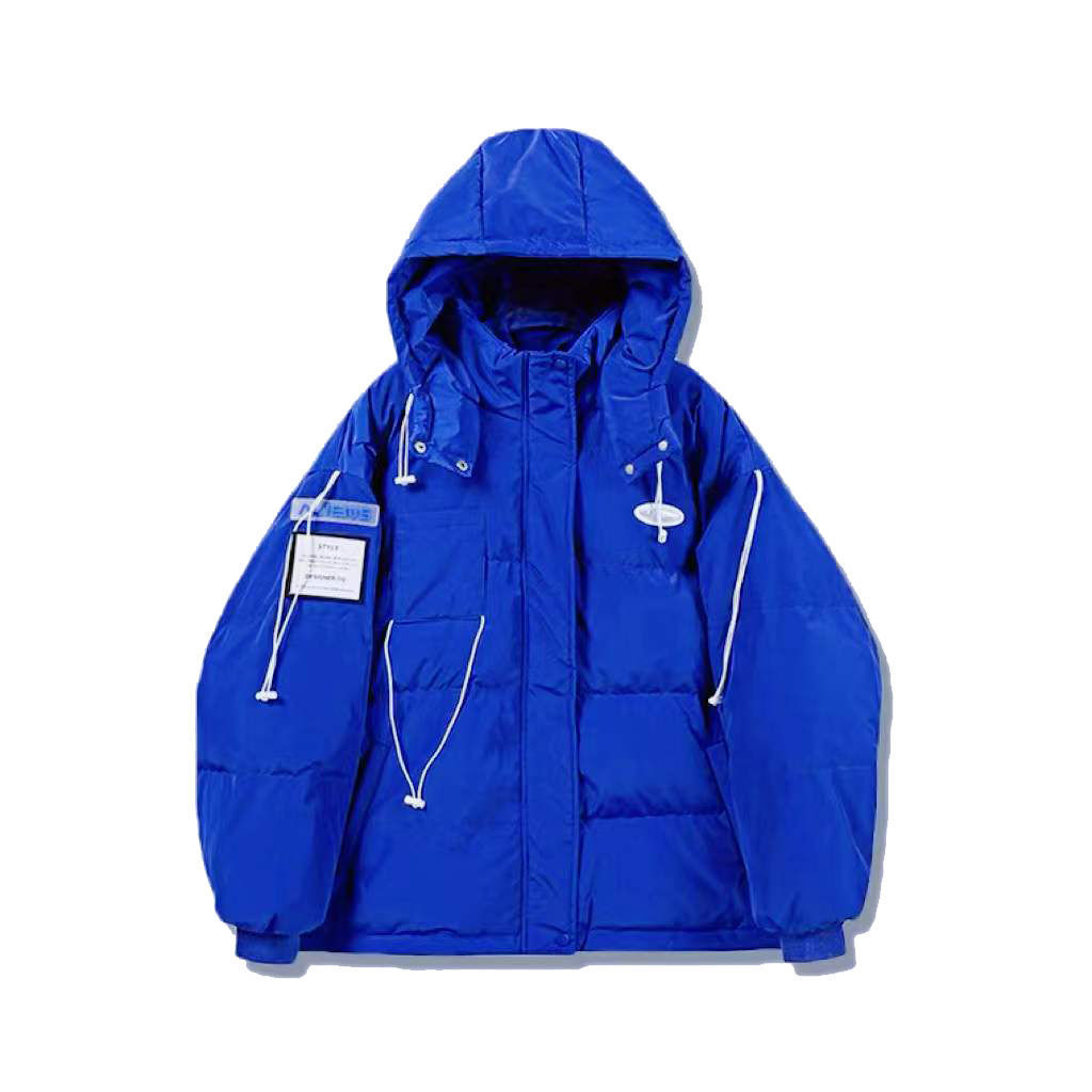 新年服包邮克莱因蓝羽绒棉服女冬季外套宽松学生棉衣情侣面包服