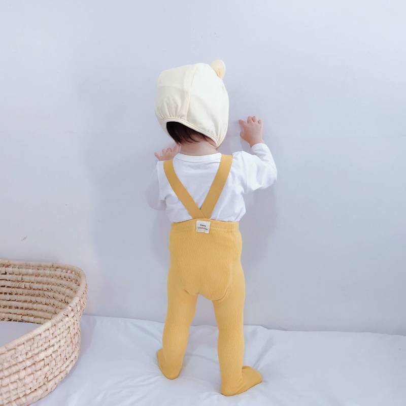 Weight Lifting Pants Baby Baby's Tights Spring Internet Celebrity Baby Underpants Children High Waist Belly Protection Bib Jumpsuit