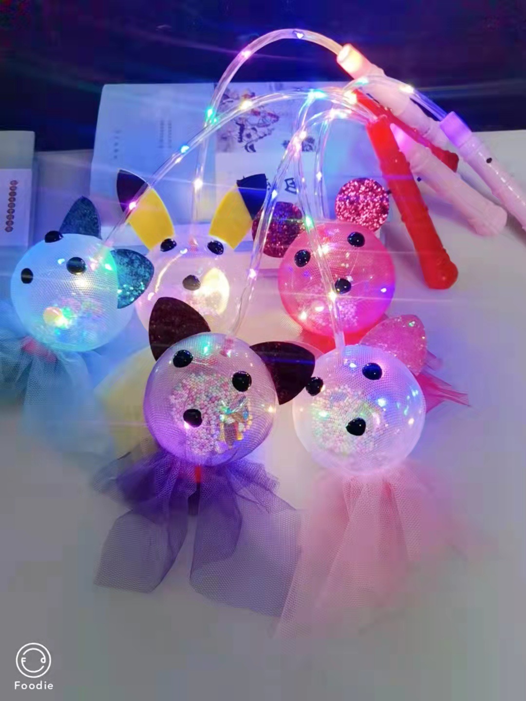 卡通魔法棒儿童发光波波球闪光仙女棒摆摊玩具地推魔法棒礼品