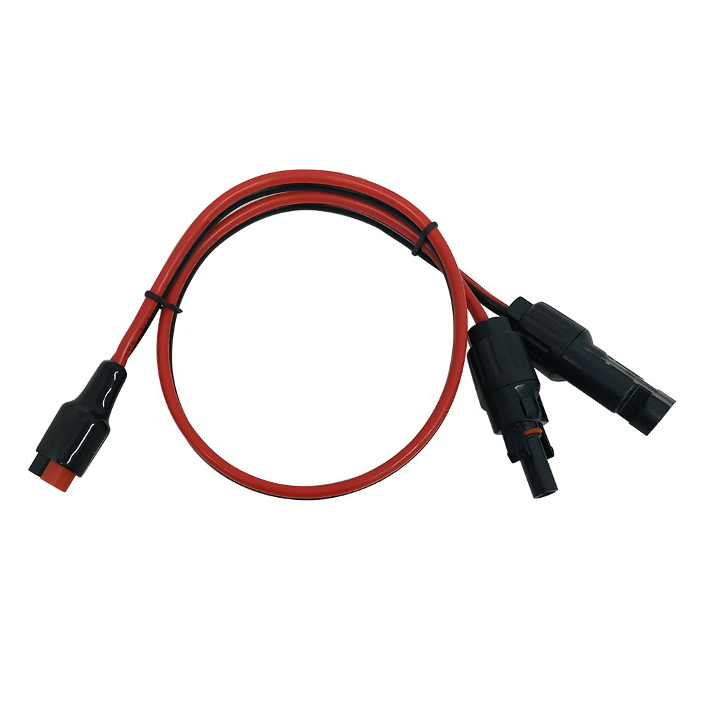 安德森接头转mc4连接器带3.5mm线径全铜双排线100cm可订制厂批发