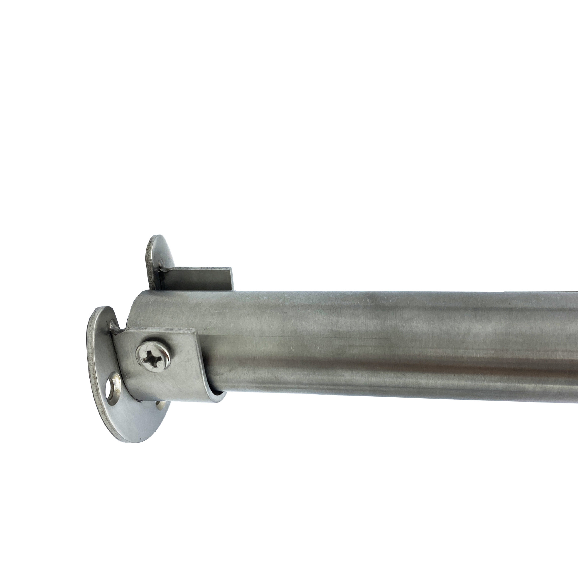 304加厚不锈钢开口法兰 挂衣杆开口法兰座 衣柜圆管座衣托衣通夹