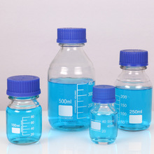定制厂家试剂瓶带刻度实验样品瓶 透明玻璃螺口取样瓶标本密封瓶