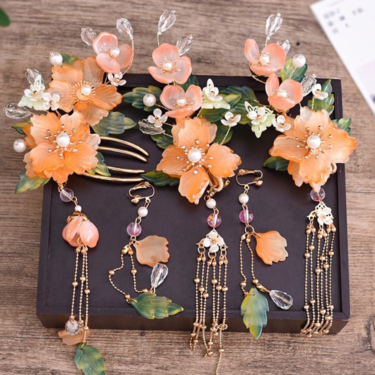 古风汉服饰品发夹套装超仙流苏发簪头饰步摇发钗古装配饰少女发饰