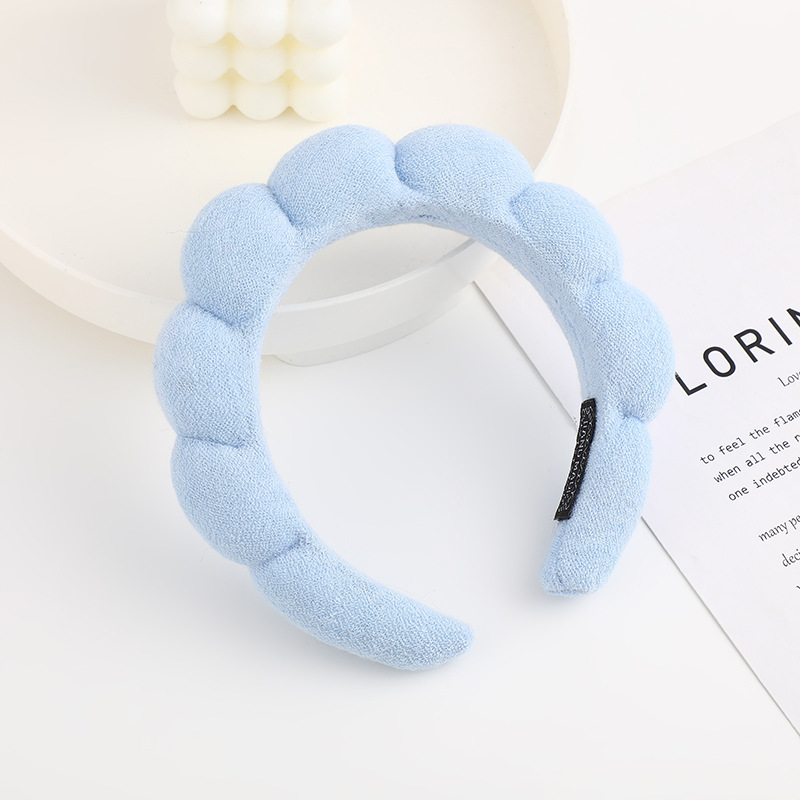 All-Match Candy Color Twist Headband High Skull Top Girl Makeup Remover Face Washing Headband Cute Cloud Headdress