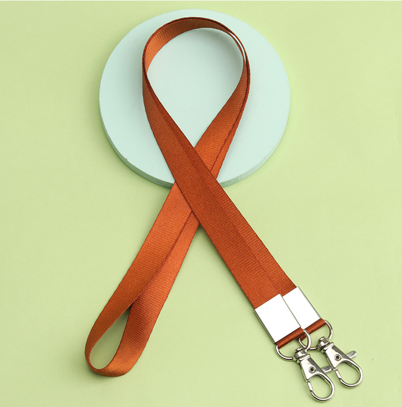 批发双钩挂绳双扣工作证胸牌绳双头工作牌绳子吊牌展会证挂绳定制