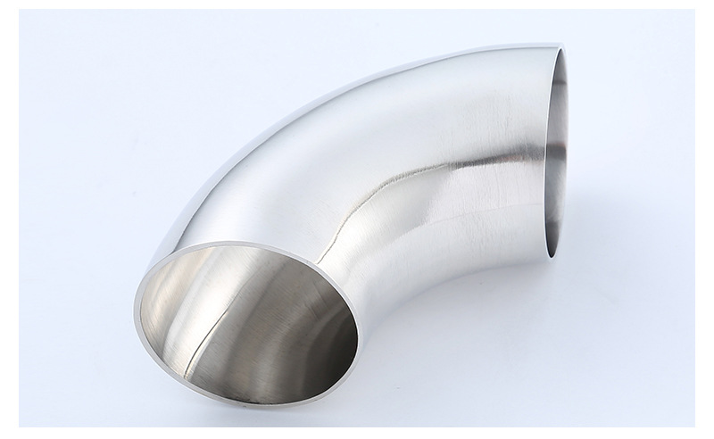 卫生级弯头304不锈钢90度内外镜面抛光冲压亮光焊接管件弯管