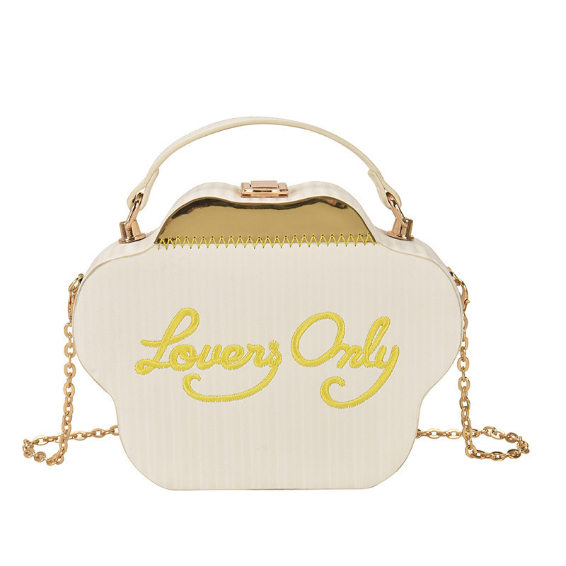 This Year's Popular Bag 2023 European and American Fashion Embroidered Letters Texture Ins Internet Celebrity Hand-Carrying Crossbody Box Bag Women