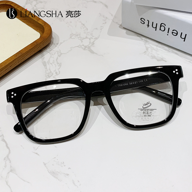 新款防蓝光眼镜女gm眼镜框可配近视度数大框高级感黑色素颜眼镜架
