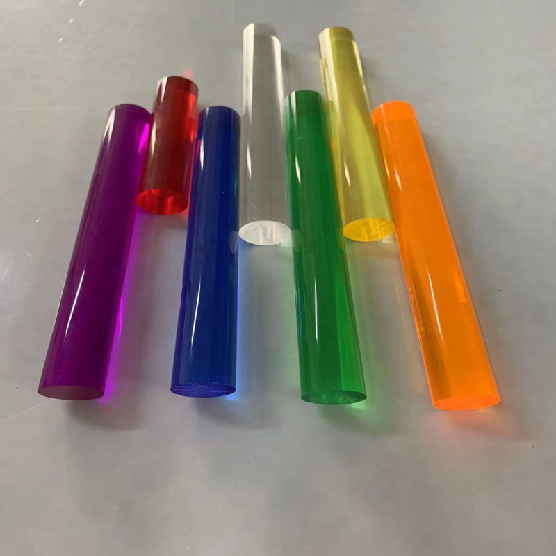 彩色有机玻璃圆棒 高透明亚克力棒 水晶柱导光装饰棒直径1-350