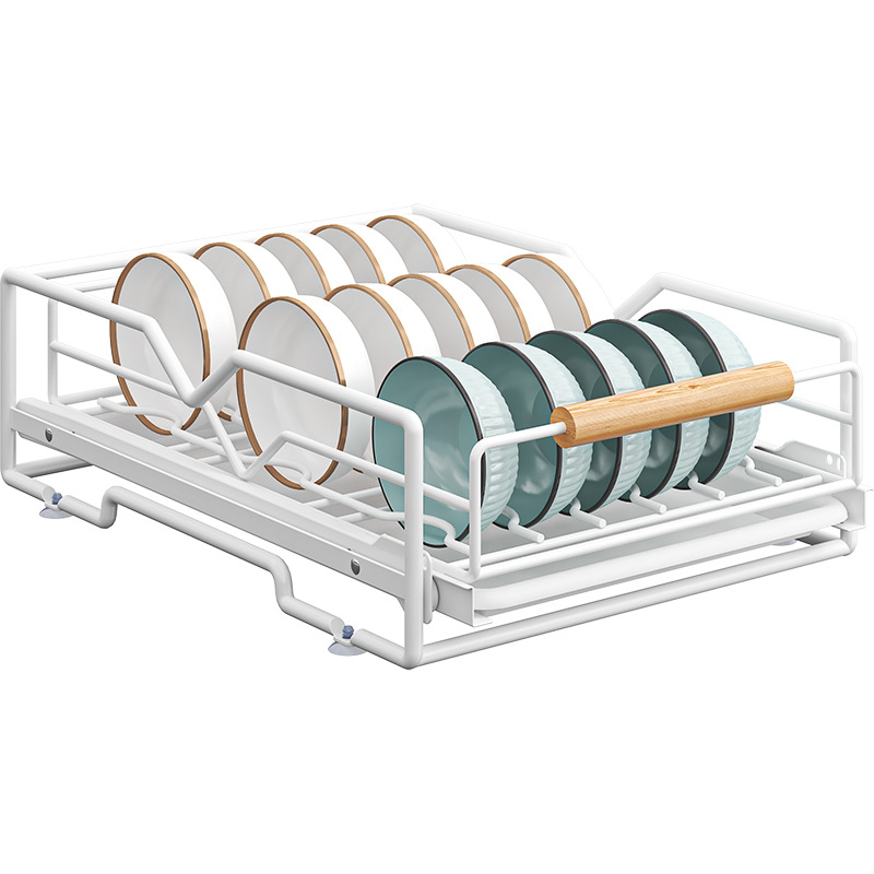 Kitchen Household Draining Bowl Rack Table Layered Cabinet Drawer Basket Bowl Dish Storage Rack Seasoning Plate Rack