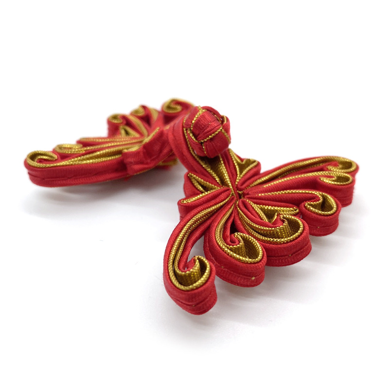 盘扣苏斯侧菊花扣高盘扣古典民主风旗袍扣手工铜丝定型纽扣