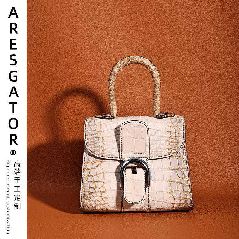 aresgator喜马拉雅鳄鱼皮女包德尔沃高级感斜挎单肩手提真皮女包
