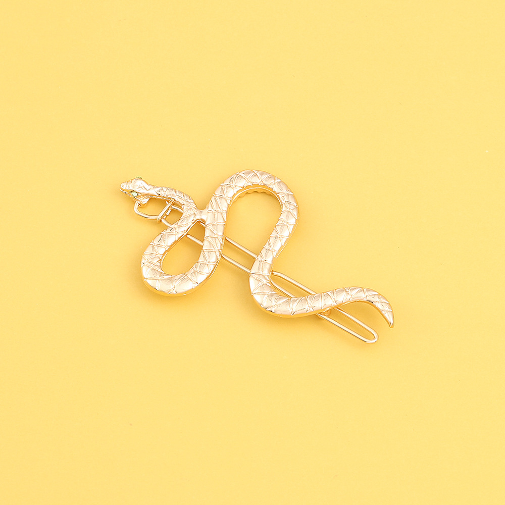 欧美时尚饰品 发饰蛇形夹动物另类个性边夹简约气质成人发夹 批发