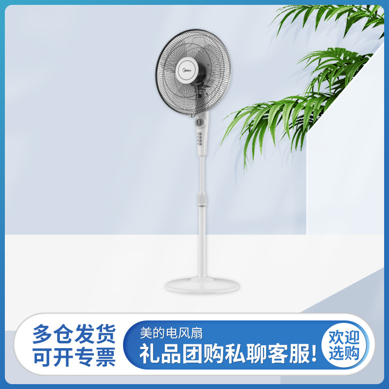 美的电风扇落地扇机定时白色家用摇头俯仰升降 fsa40ye-阿里巴巴
