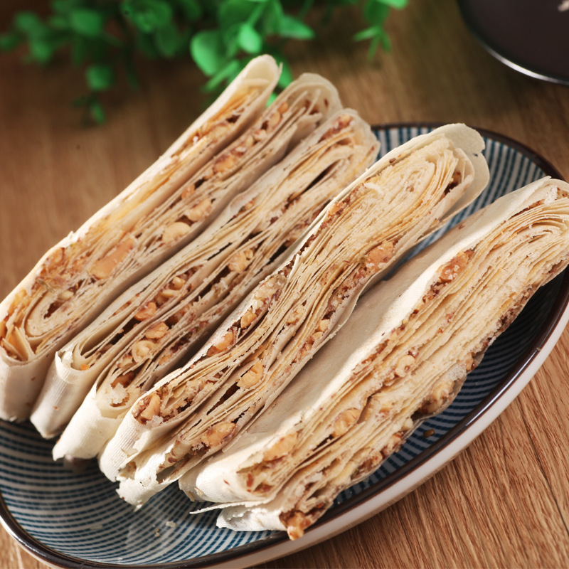 花生碎煎饼香酥煎饼脆山东特产曲阜手工多味即食农家咸味夹心4斤