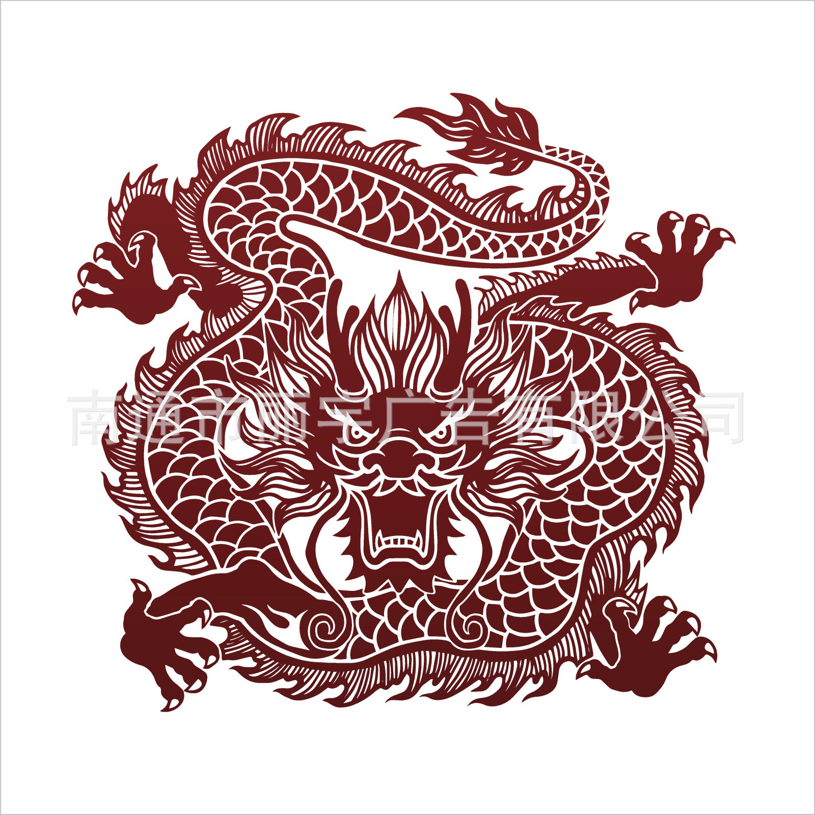 龙图腾动物图案自粘可移除pvc 门贴车贴墙贴 贴纸 外贸新款xd1274